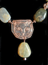 copper cat & cats eye set