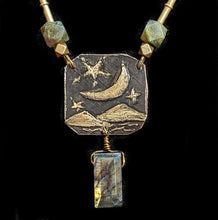 moon & labradorite landscape set