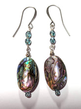 abalone & crystal earrings # 5