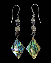 abalone & labradorite earrings