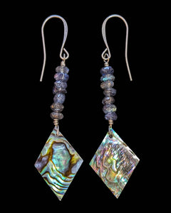 Abalone & Blue Labradorite Earrings