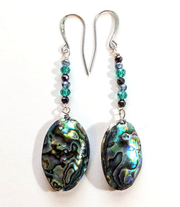 Abalone & Crystal Earrings # 1