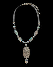 abalone & labradorite leaf set