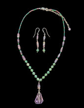 amethyst & fluorite set