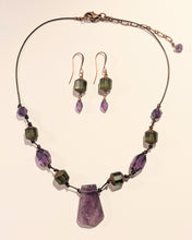 amethyst & olive glass set