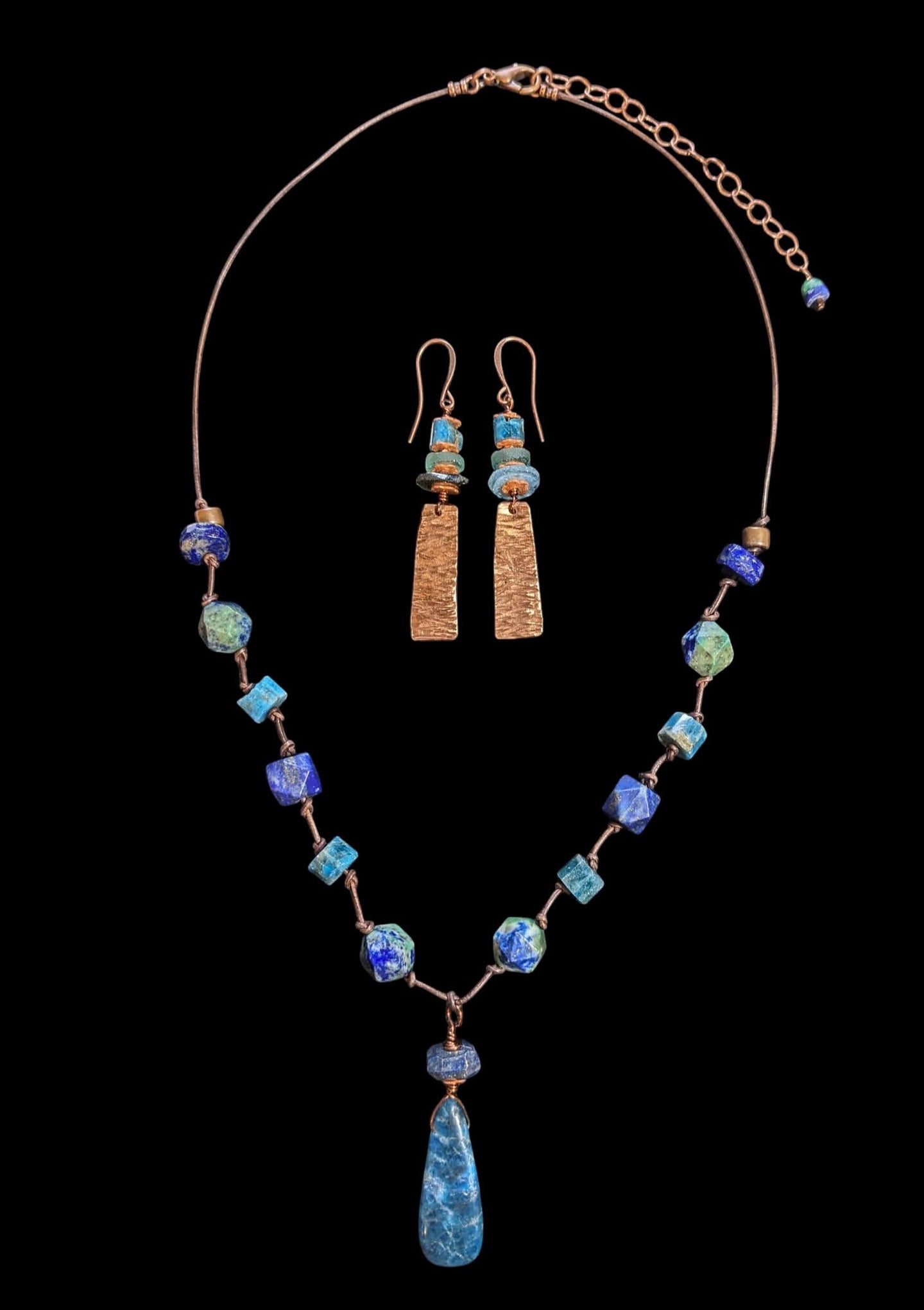 apatite, lapis & azurite set