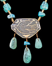 roman glass & apatite bird set