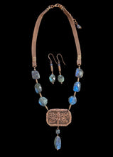 blue labradorite dragonfly set