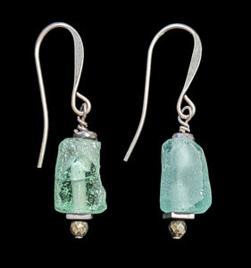 Faceted Aqua Glass Set