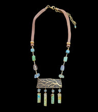 brass branch & mixed stones set