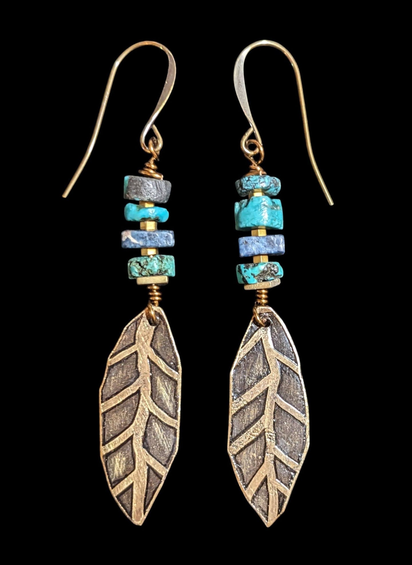 brass tree & turquoise set