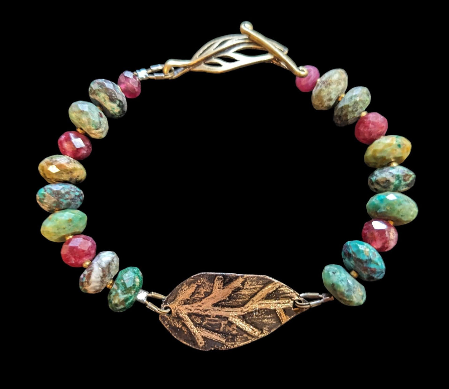 bronze leaf bracelet