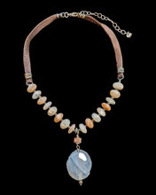 chalcedony & peach moonstone set