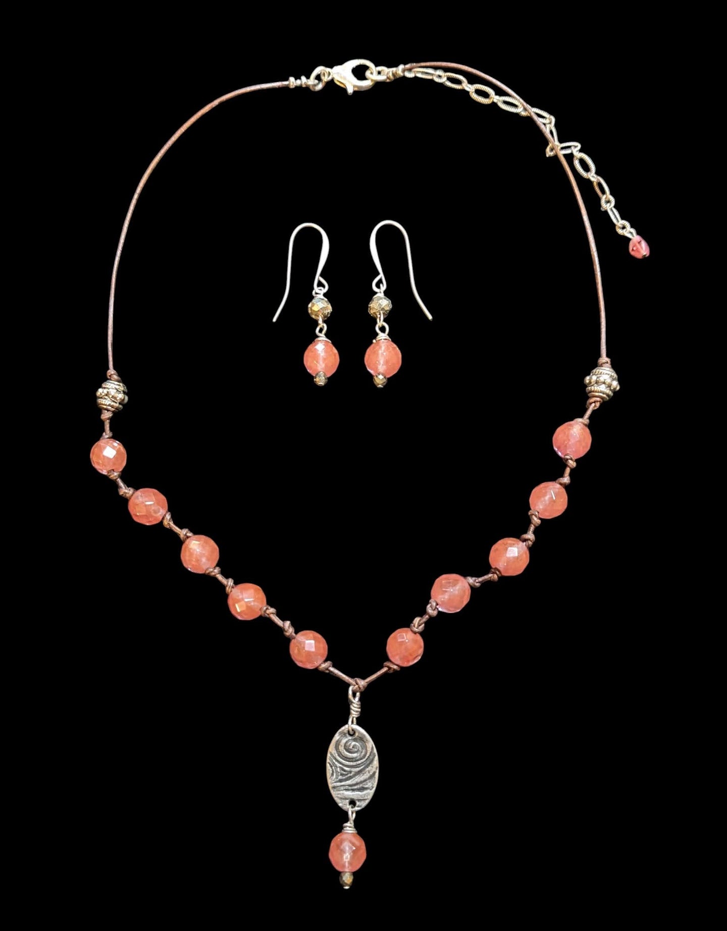 cherry quartz set