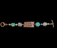 chrysocolla & turquoise leaf bracelet