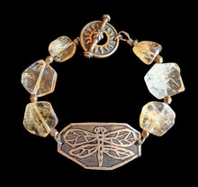 dragonfly & citrine bracelet