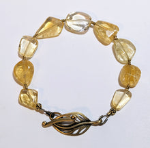 citrine leaf bracelet
