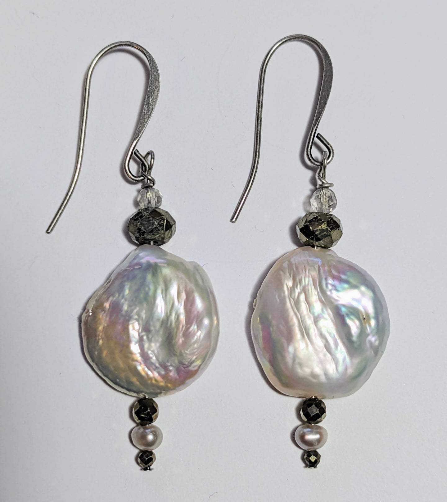 coin pearl earrings