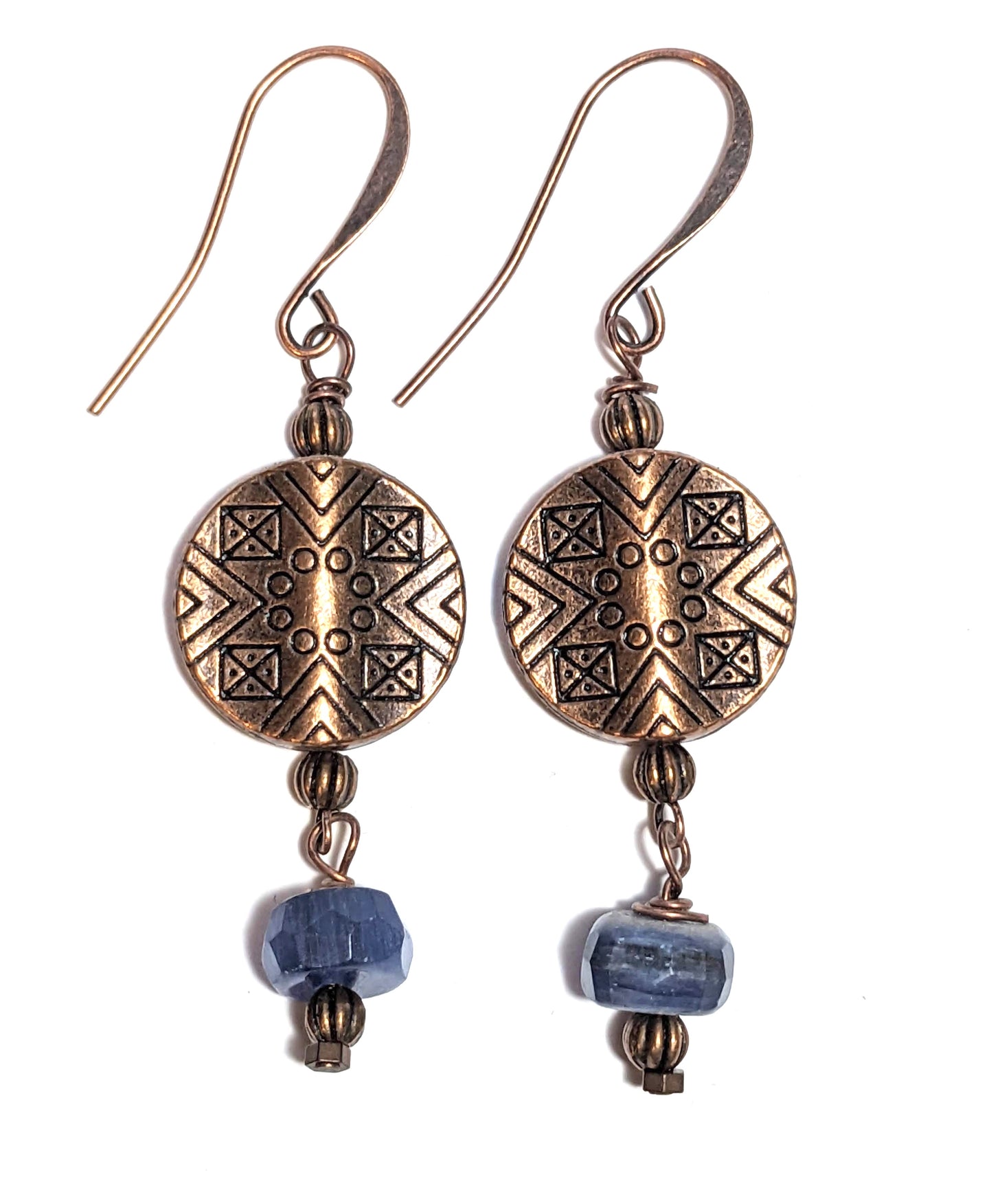 copper & kyanite earrings