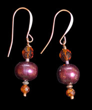 cranberry pearl & hessonite garnet set