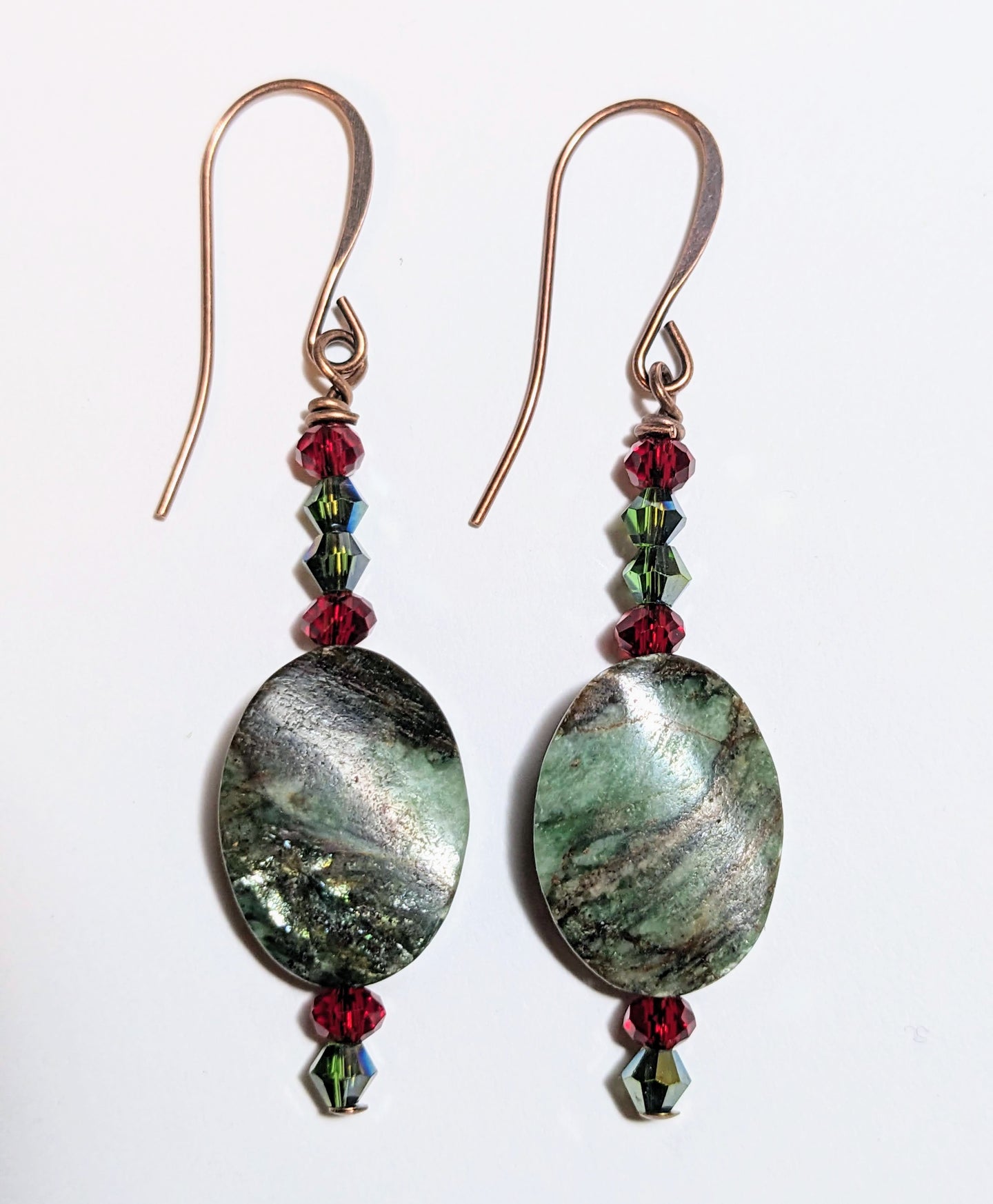 ruby in zoisite earrings