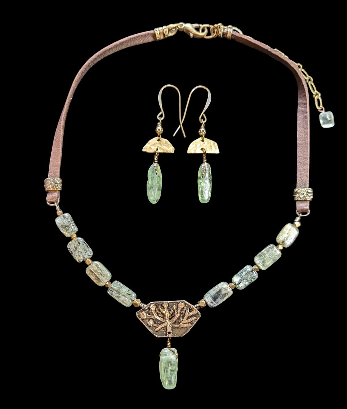 dill flower & green kyanite set