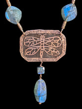 blue labradorite dragonfly set