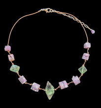 lavender druzy quartz & fluorite set