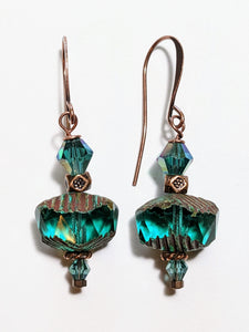 Emerald Crystal Earrings