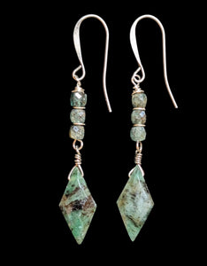 Emerald & Tourmaline Earrings