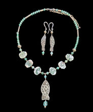 fish & moss agate set