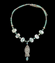 fish & moss agate set