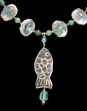 fish & moss agate set