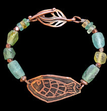 fish & roman glass bracelet