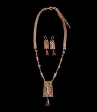 garnet & labradorite tree set