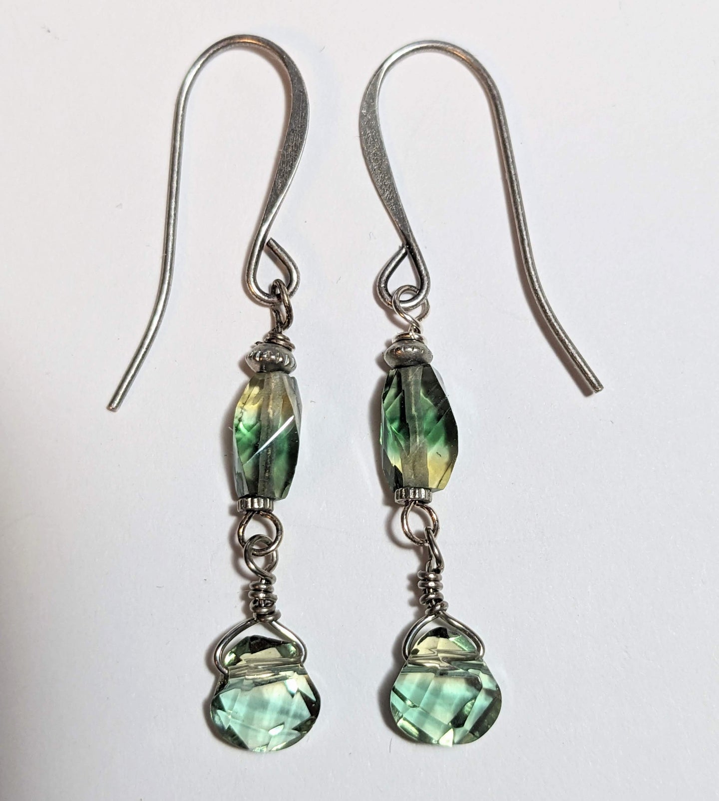 green tourmaline earrings
