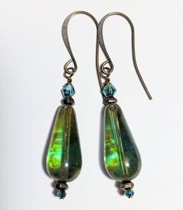 Fluorite & Green Pearl Set