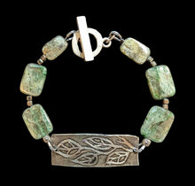 green kyanite leaf & vine bracelet