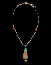 hammered copper & amber set