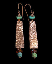 hammered copper & amber set