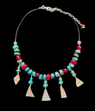 hammered turquoise & coral set