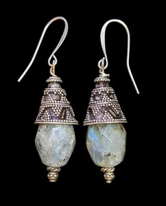 Labradorite Capped Earrings