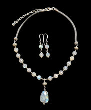 labradorite pendant set