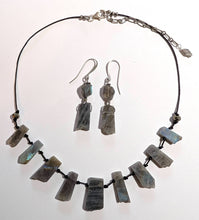 slab labradorite bead set