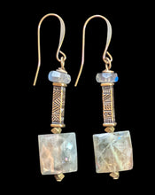 labradorite & emerald leaf & vine set