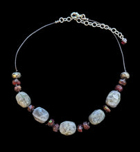 labradorite & garnet set