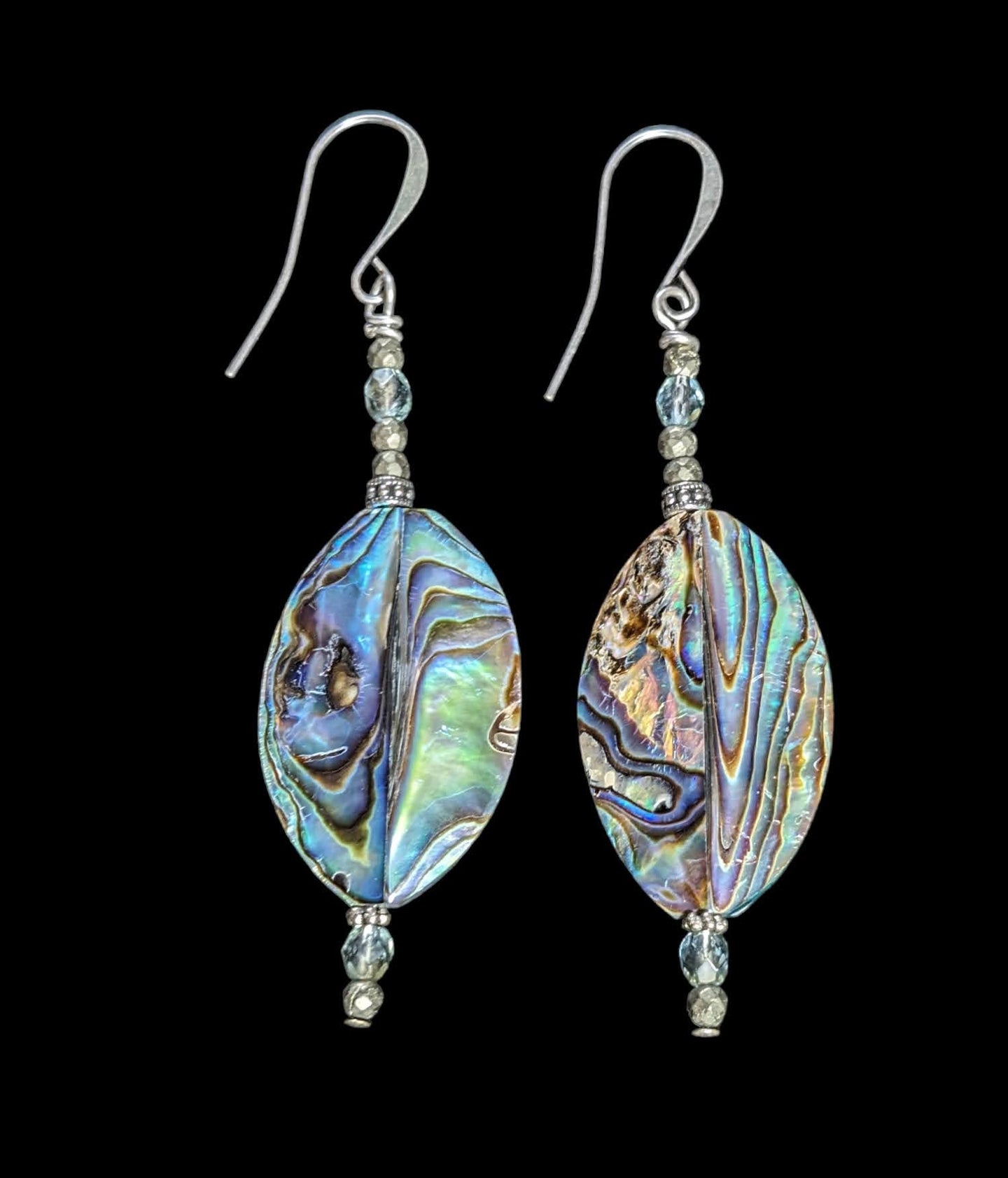 large abalone earrings # 3
