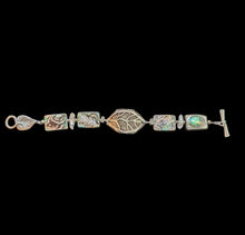 leaf & abalone shell bracelet