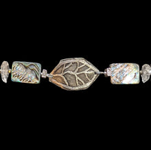 leaf & abalone shell bracelet