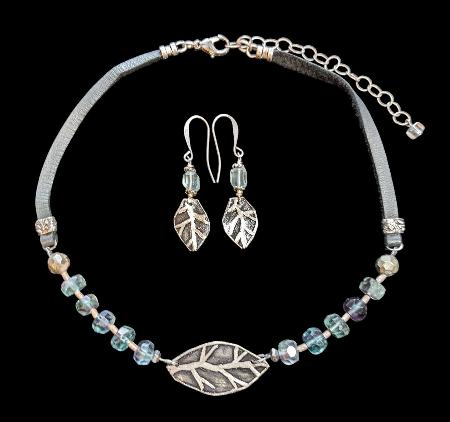 leaf & fluorite set